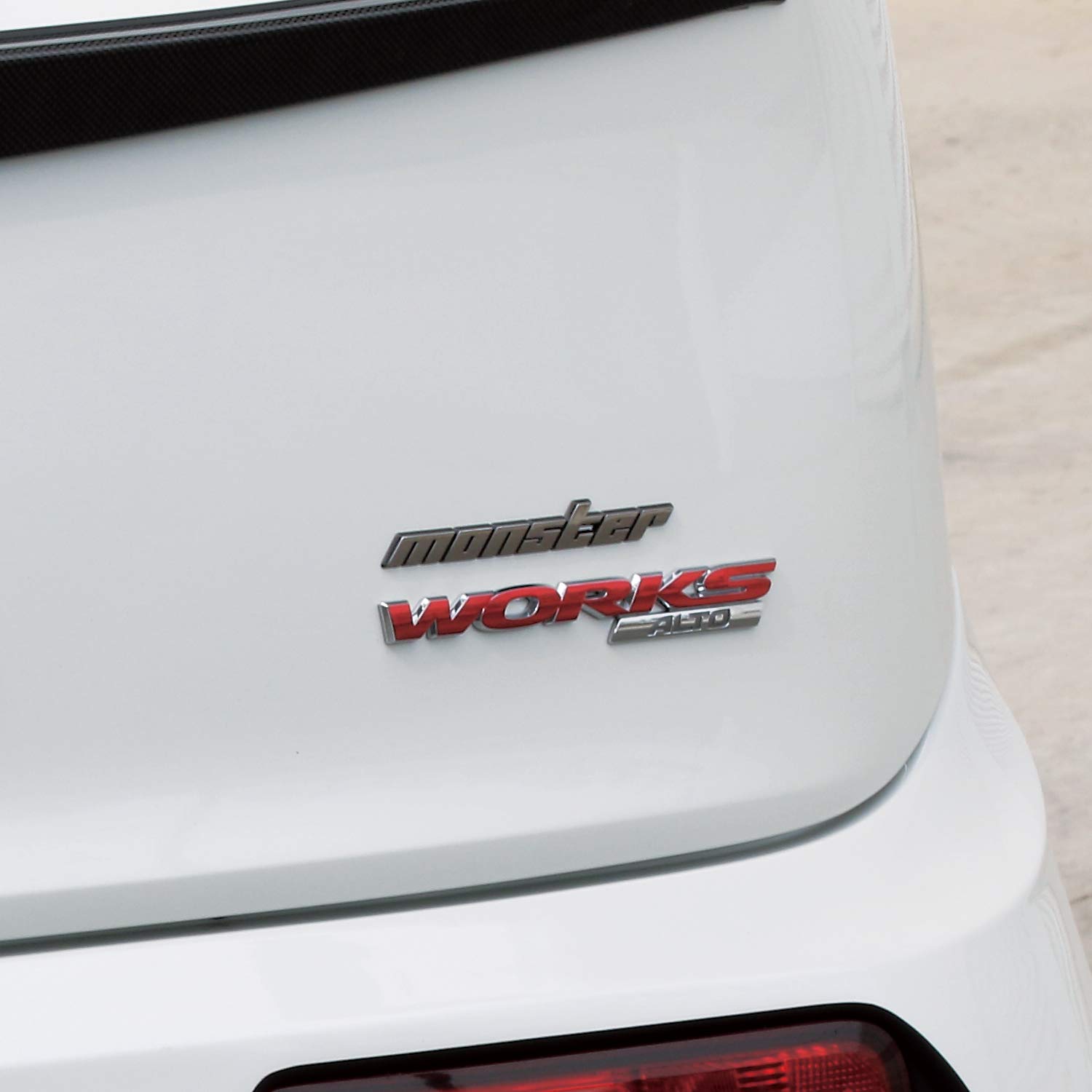 Amazon | MONSTER SPORT メッキエンブレム ピン無 小 100×15mm