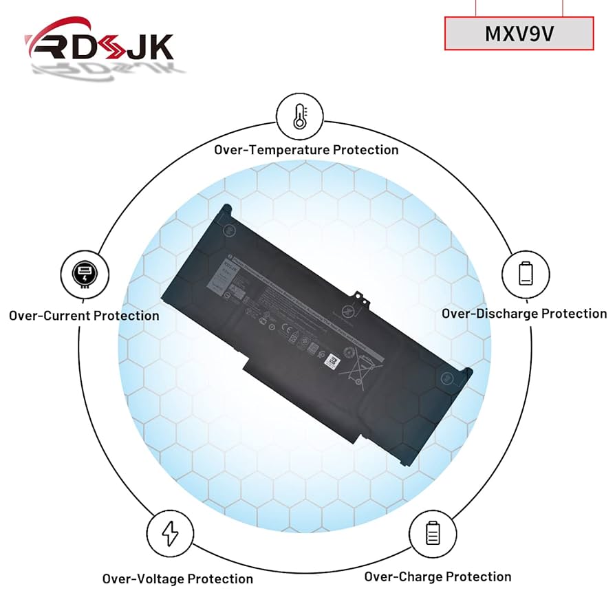 新品 型番 MXV9V 大容量バッテリー Amazon.com: DELL MXV9V 7.6V 60Wh 4-Cell Notebook Battery for