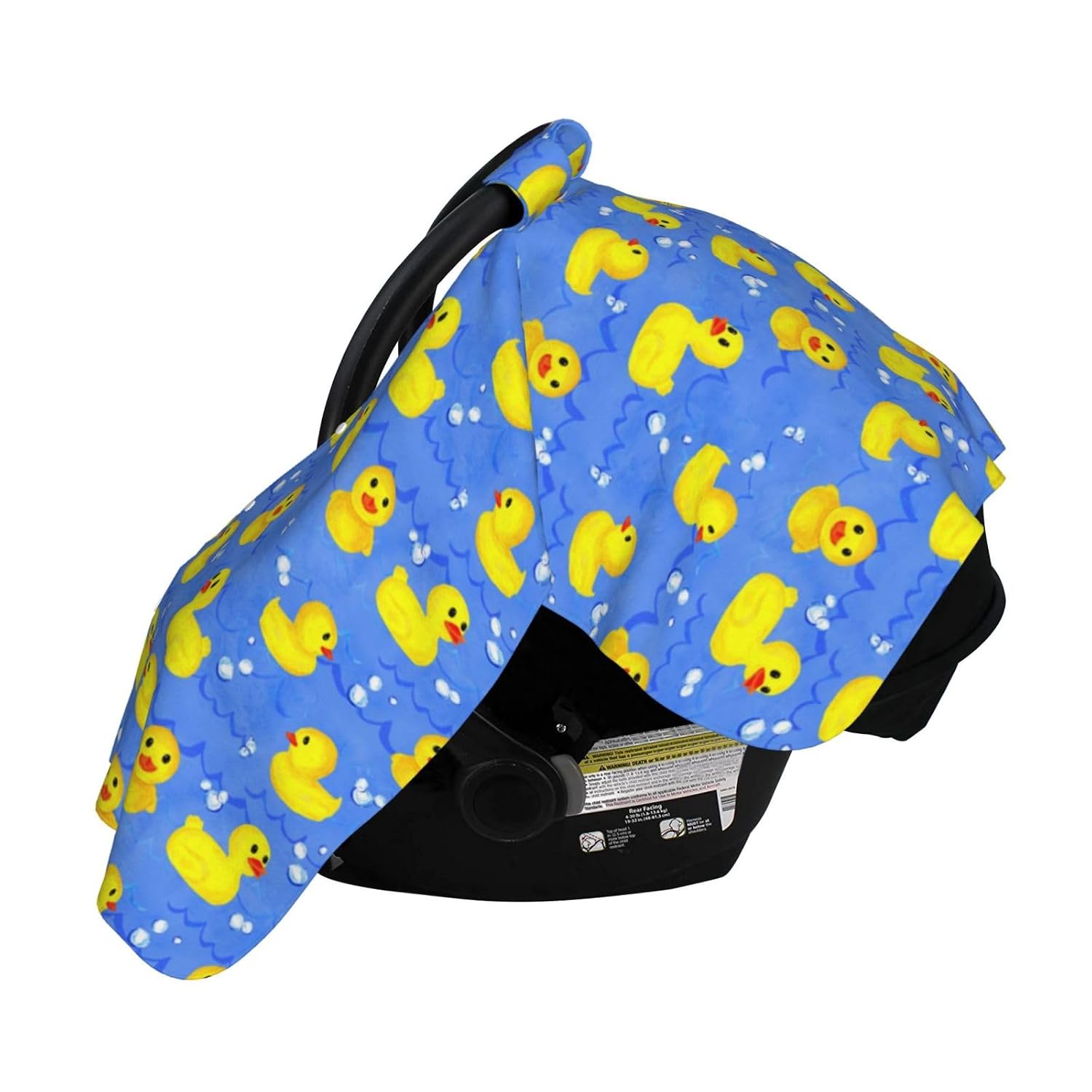 Rubber Yellow Ducks Baby Car Seat Cover & Breastfeeding Nursing Cover - Breathable Stretch Fabric Multi-Use Nursing Cover for Breastfeeding