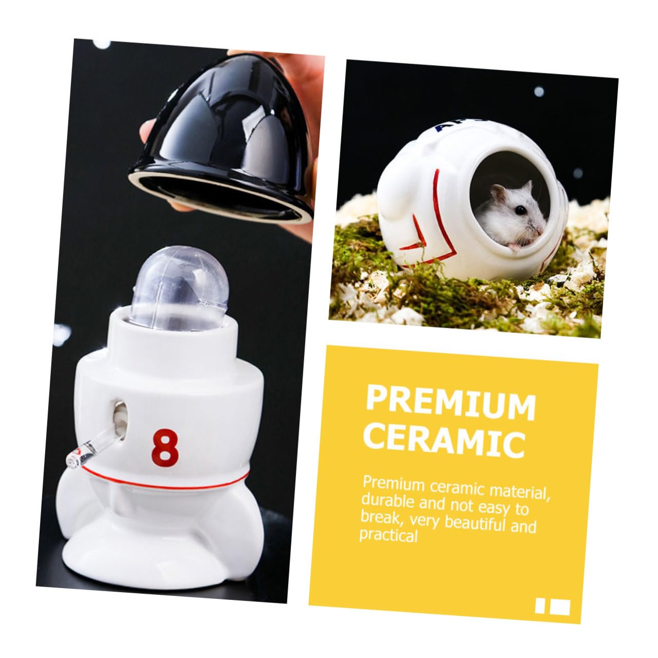 Nido para Hámster Serie Astronaut Comedero De Temática Bañera De Nave Escondite De para Hámster Cuidado De
