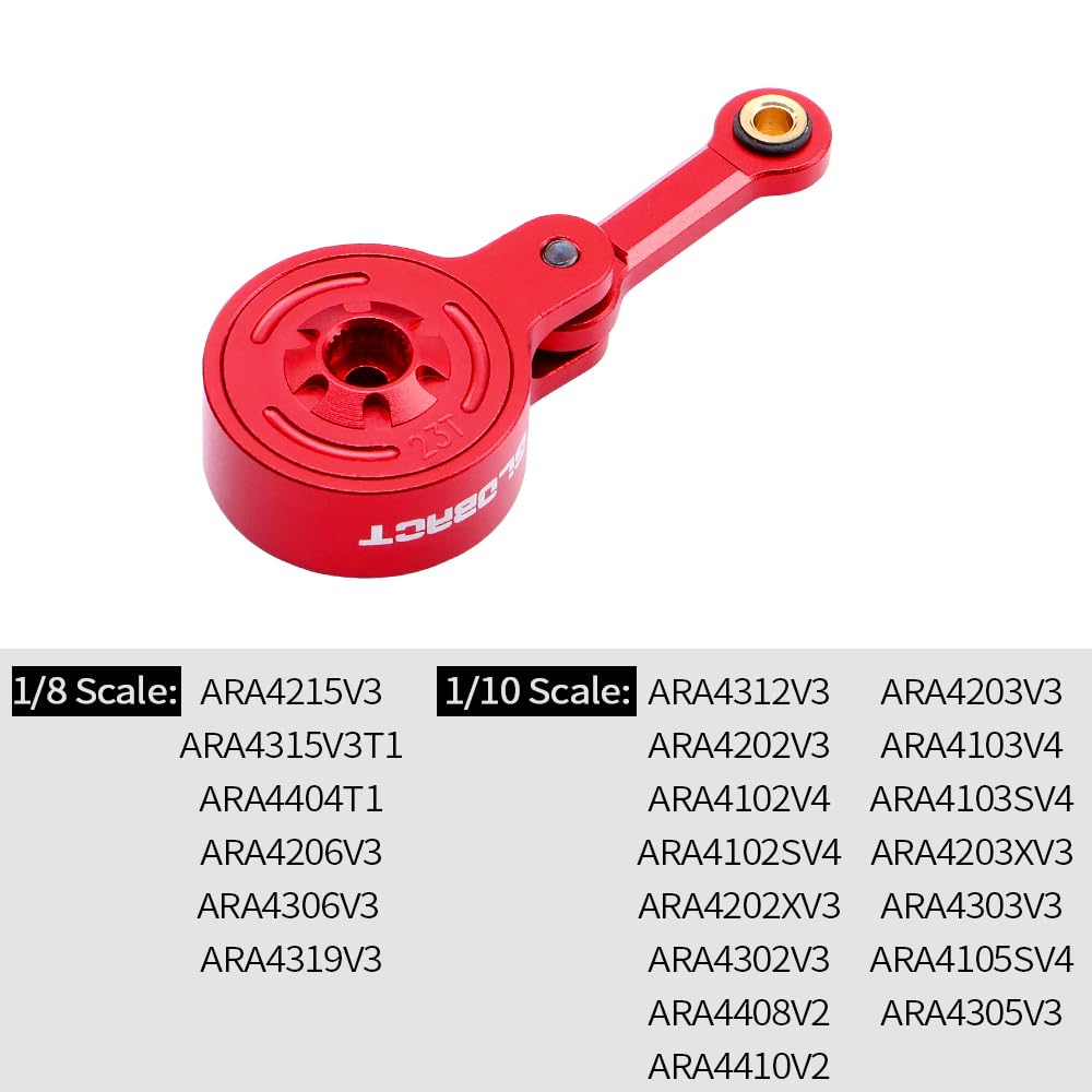 GLOBACT 23T Direct Mount Servo Saver with Link for ARRMA 1/10 Big Rock Granite KRATON Outcast SENTON VORTEKS 1/8 Infraction Mojave Typhon Vendetta Replace ARA340181