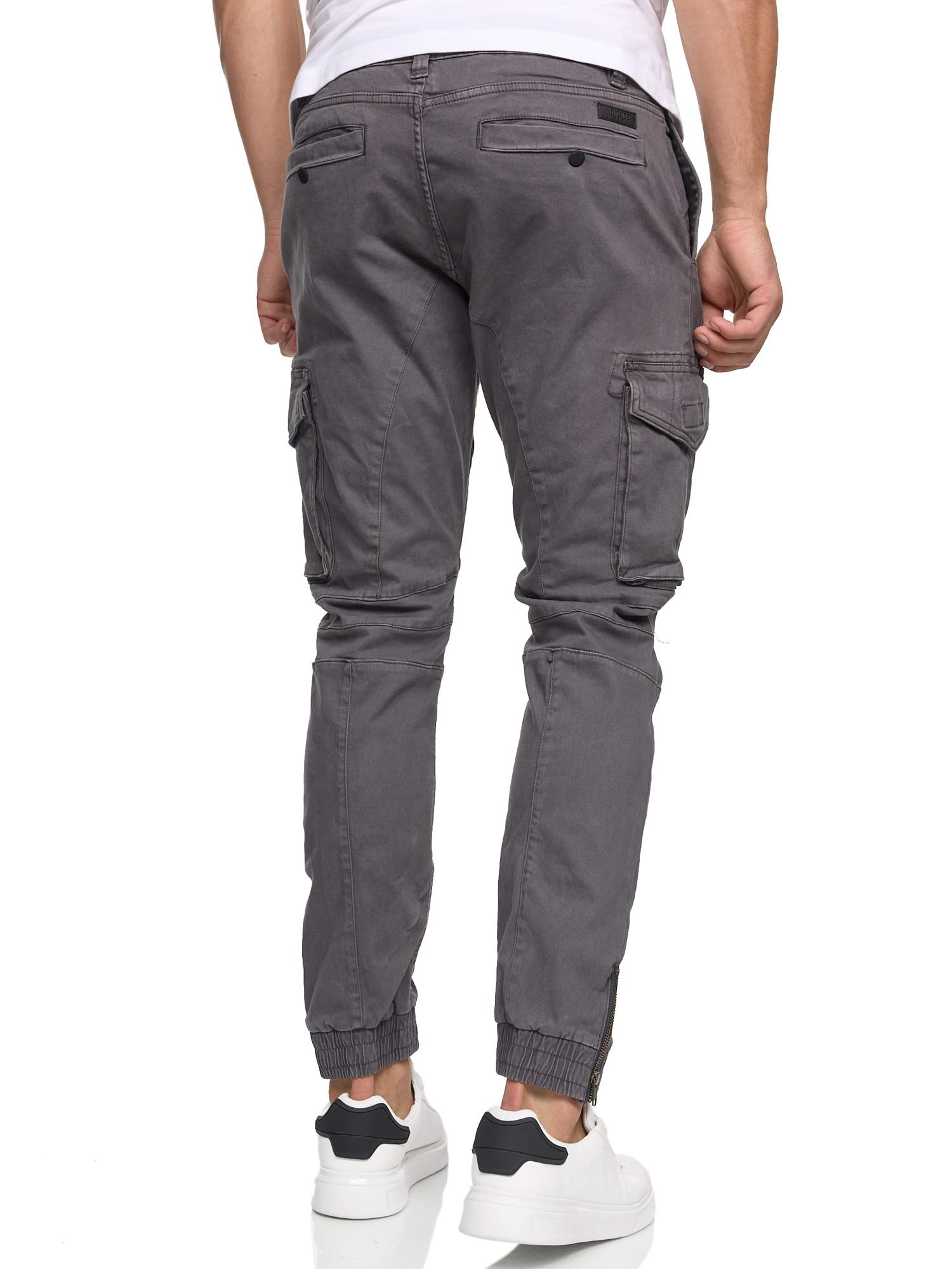 Indicode Hombres Alex Pantalón Cargo de algodón con 6 Bolsillos