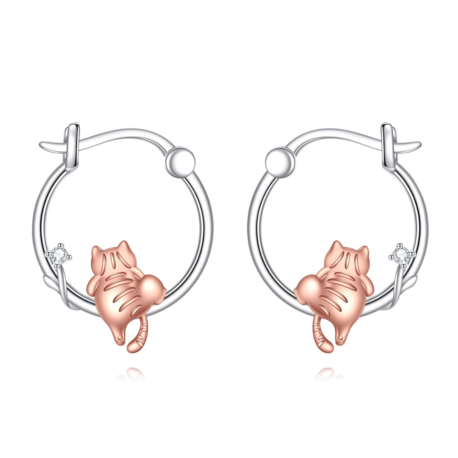 Tier Ohrringe für Damen Mädchen Koala/Dinosaurier/Oktopus/Schwein/Fuchs Creolen Ohrringe 925 Sterling Silber Schmuck Tier Geschenk