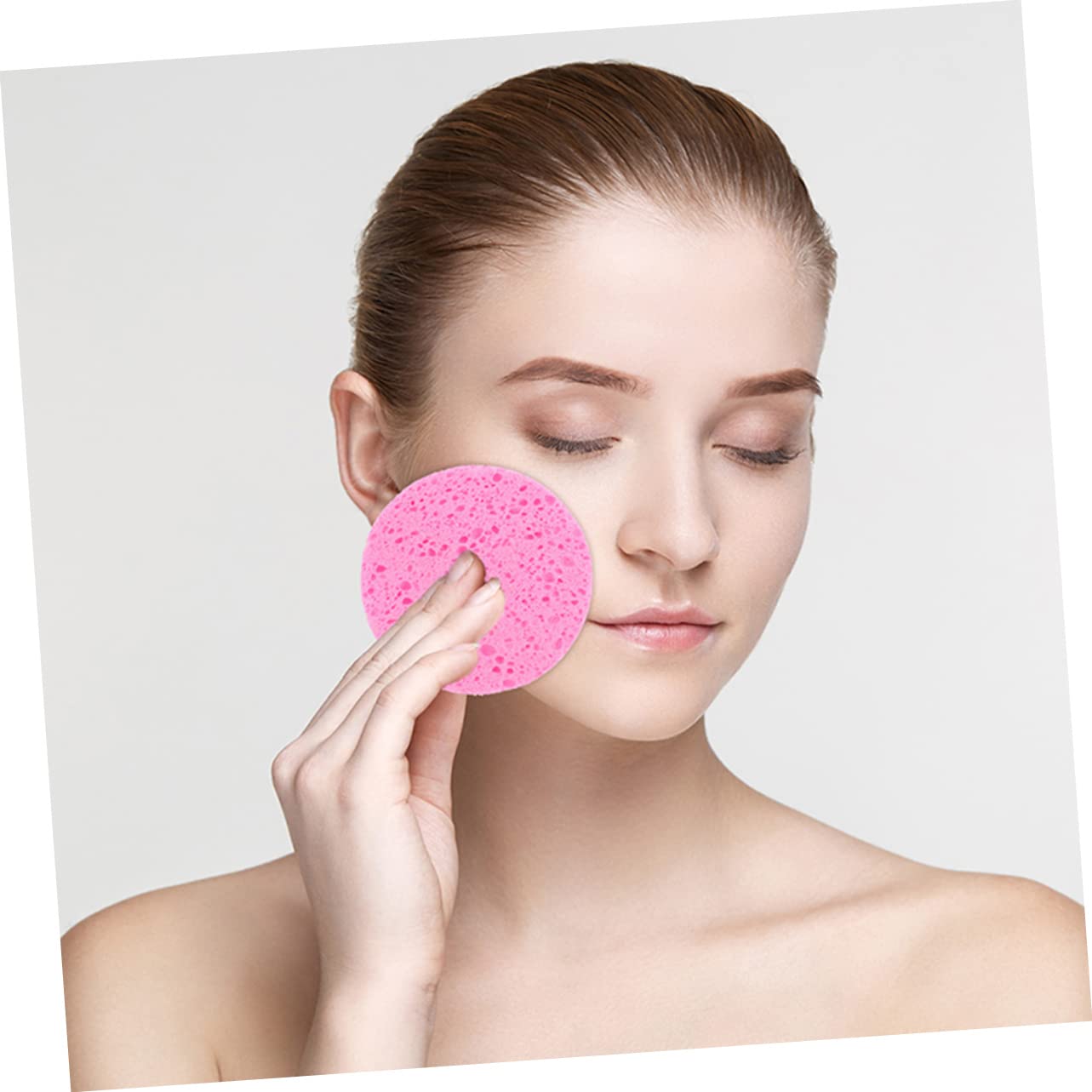 POPETPOP 150pezzi Spugnette Struccanti Cellulosa Confezione Da Rotonde e Colorate Per Rimozione Makeup e Pulizia Viso Morbide e Riutilizzabili