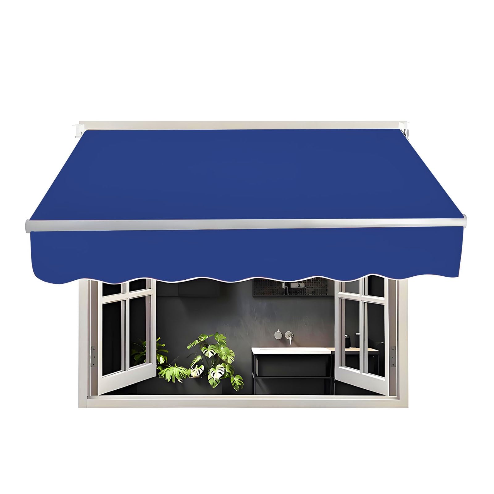 Tela de toldo retráctil 2x1,5m roja de repuesto impermeable para patio