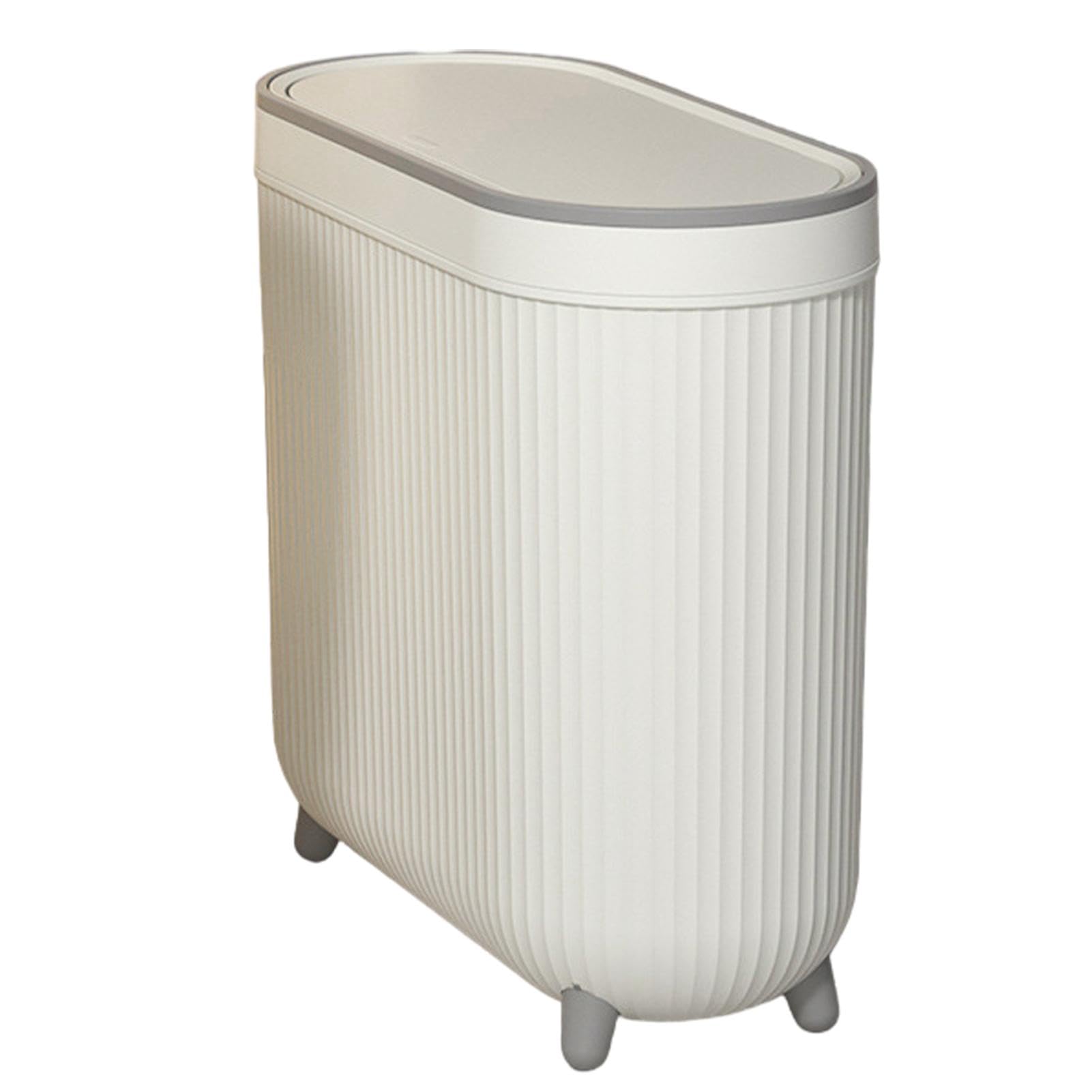 Pattumiera per WC, pattumiera con coperchio – Cestino per la spazzatura – con coperchio – pattumiera per WC – Pattumiera sottile per rifiuti da bagno