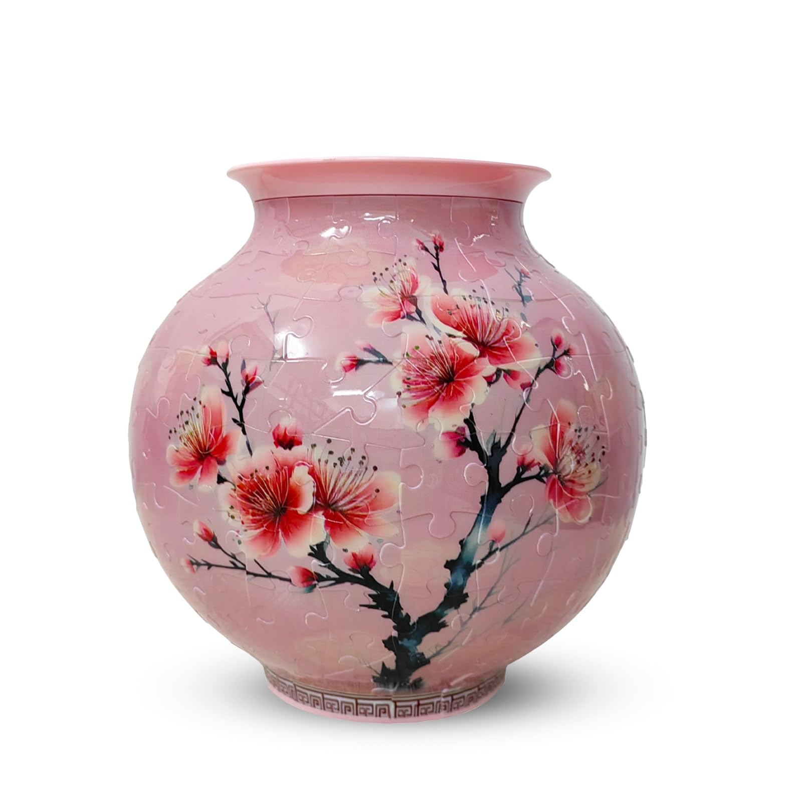 3D Puzzle Vase for Adults Circular, Vase Puzzle Planter with Curved Pieces & Removable Water Cup, Vases for Flower Home and Office Decor (Model 5, Circular)