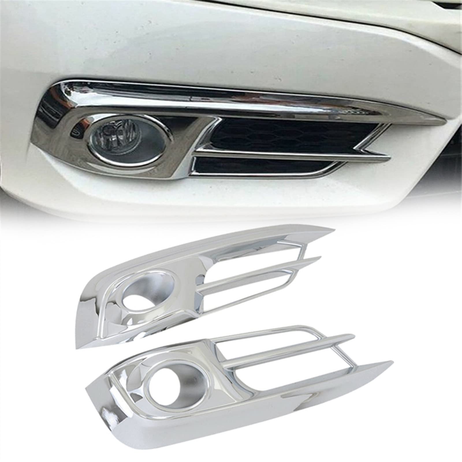 Cubierta de luz antiniebla delantera para Civic 2016 a 2018 moldura rejilla parachoques coche 8