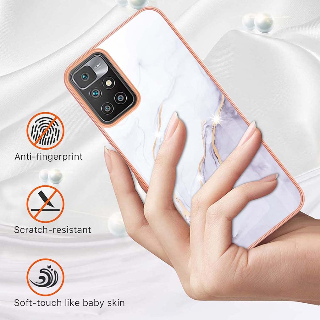 SEAHAI Cover Per Xiaomi Redmi 10 / Redmi 10 2022 – Custodia Ultra Sottile TPU Con Motivo Glitter Farfalla Sogno, Antiurto, Elegante - 3