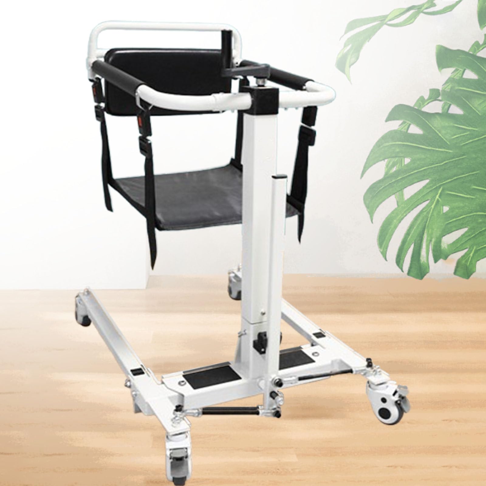 Silla de ruedas para personas mayores con discapacidad, silla de ruedas de acero para traslado de pacientes, grúa para pacientes, asiento ajustable en altura, para ducha e inodoro