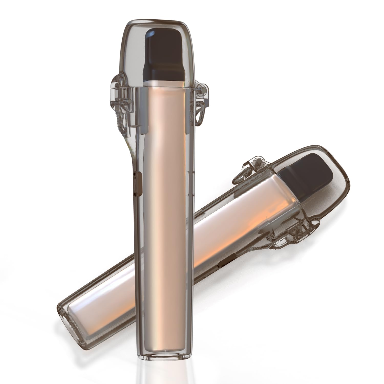 ケース、for DR.VAPE Model 3、保護ケース、ドクターベイプ3 との互換性あり、収納カバー 充電方便 吸收衝擊 (透明な黒)