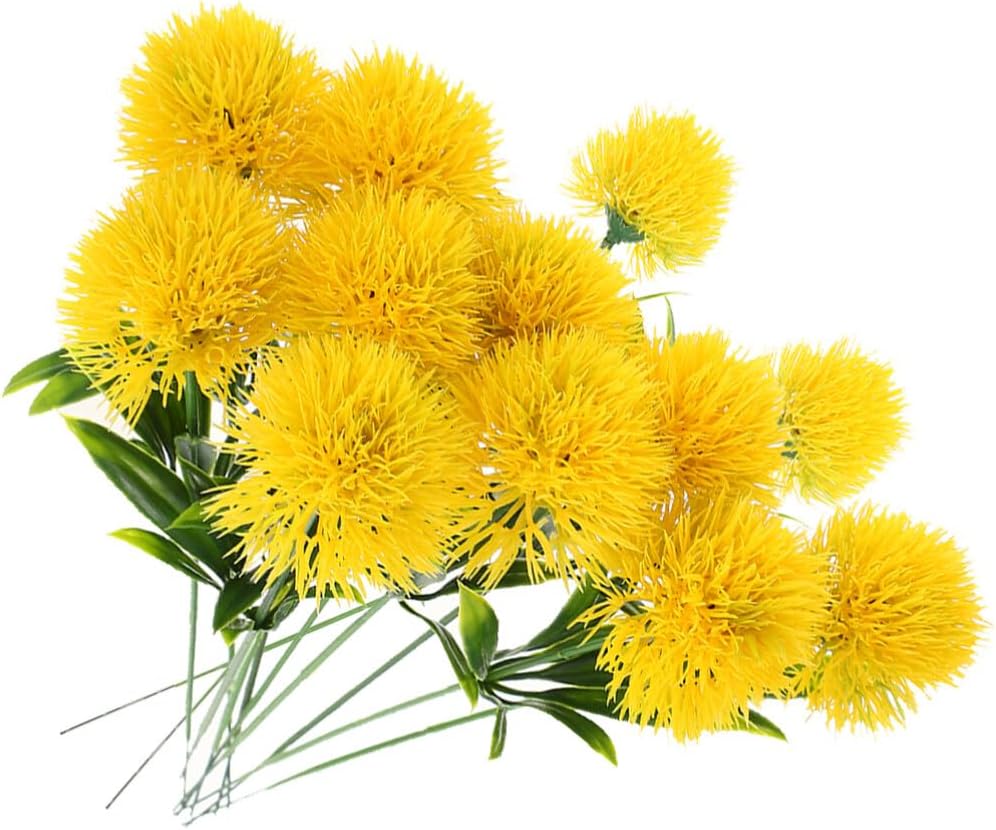 Healeved 60pcs Artificial Dandelion Branches for Home Decor Realistic Faux Flowers for Weddings Parties and Photography Props Vibrant Dandelion Ornaments