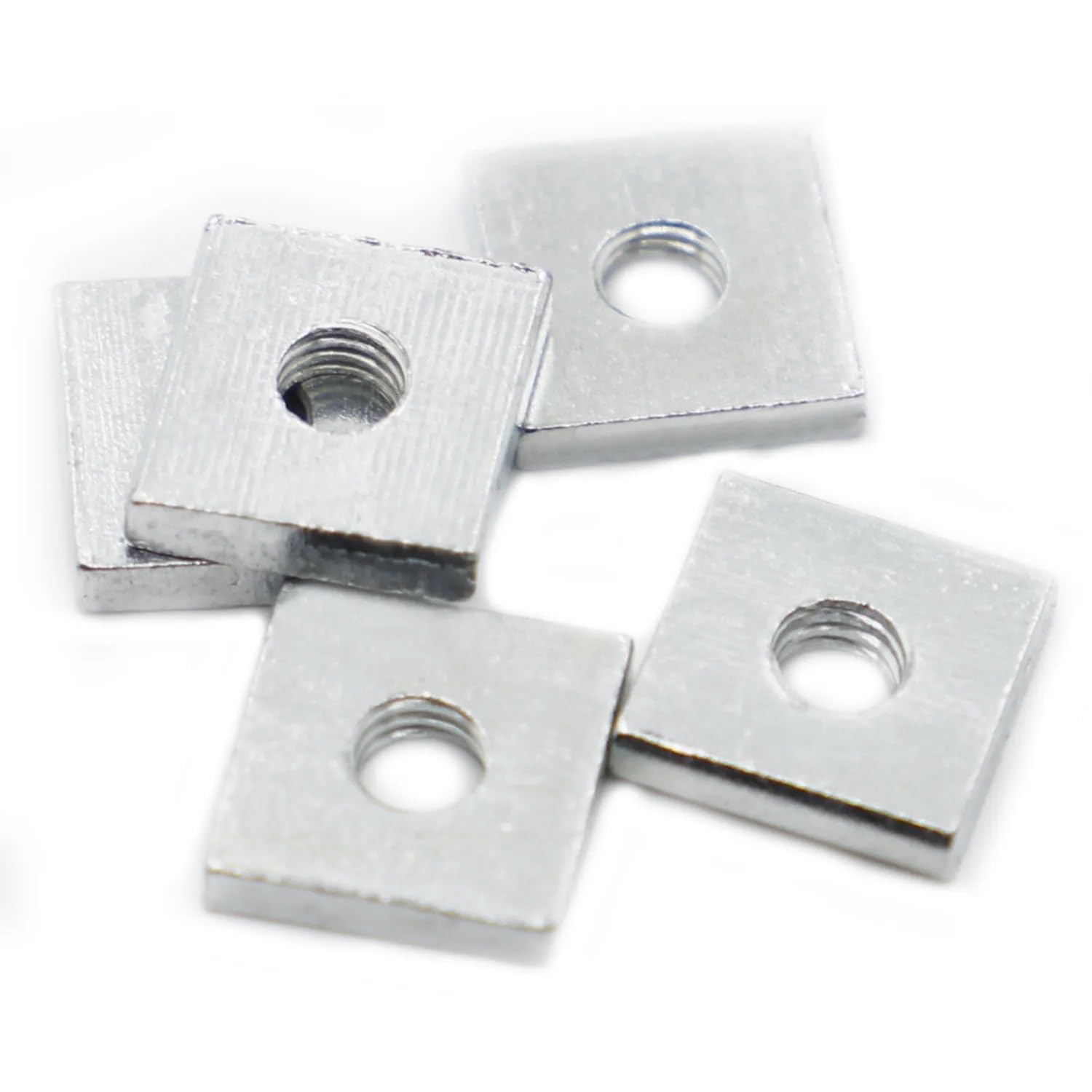 DIN562 Square Nut M3 M4 M5 M6 Carbon Steel Galvanized Zinc Plated Thin Quadrangle Block(M4x10x10x2 50pcs)