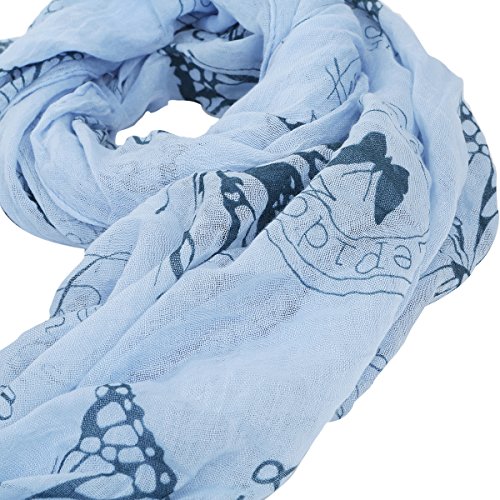 Elegant Vintage Butterfly Frayed End Scarf Wrap - Diff Colors Avail3