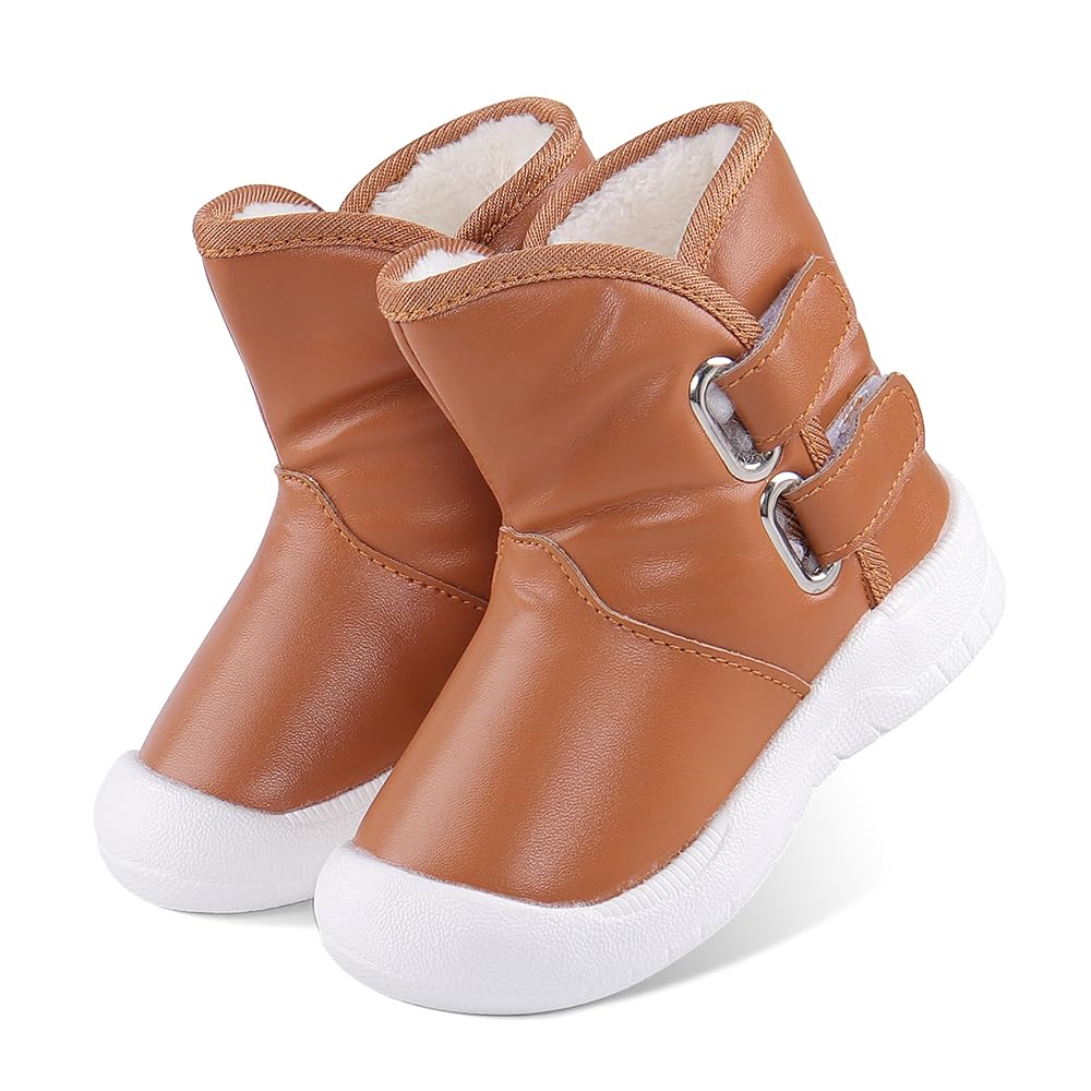 LACOFIA Botas de Nieve Impermeables para Invierno de la Suela de Goma Antideslizante para bebé niña y niño