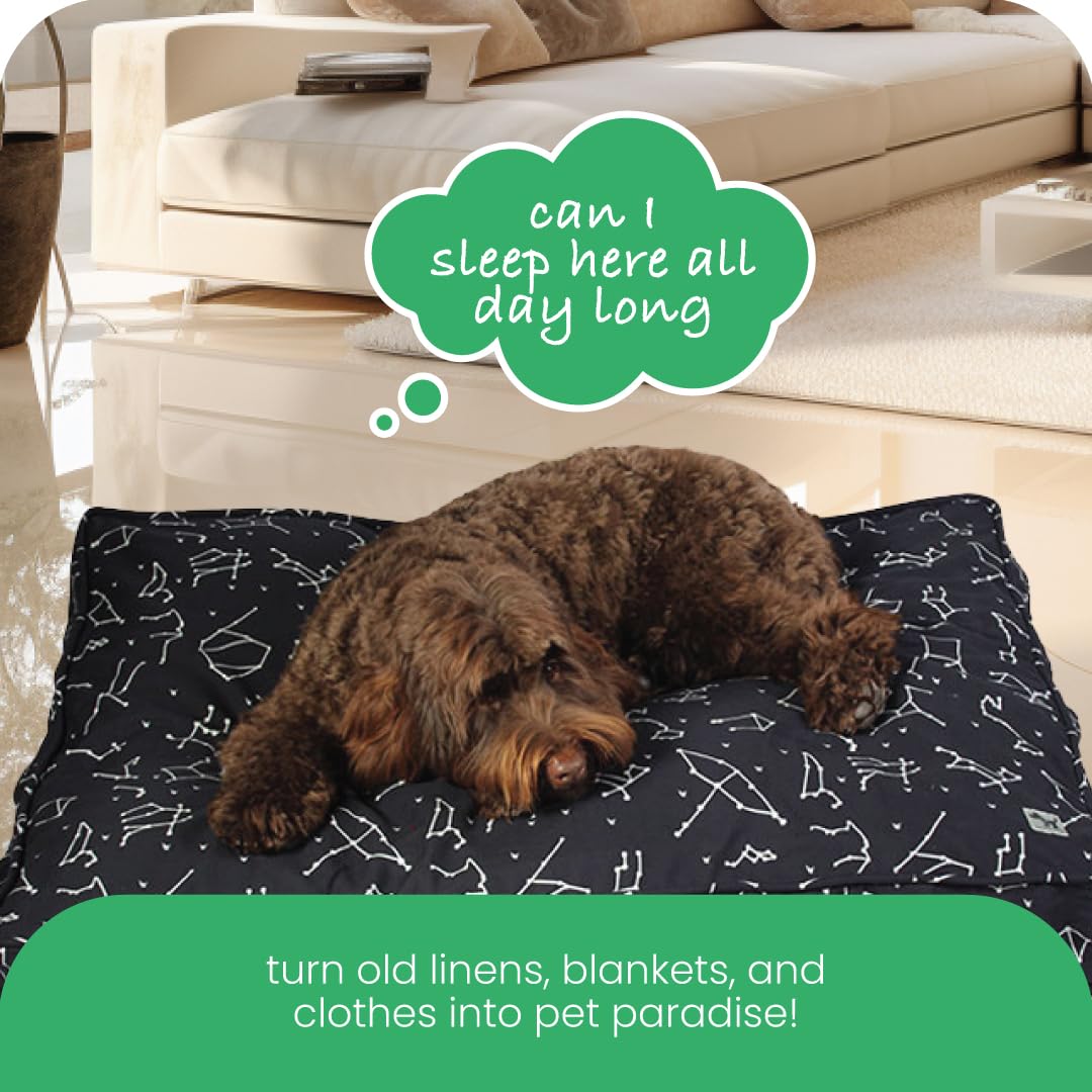 Molly Mutt Copriletto per cani di piccola taglia, stampa Rocketman, misure 55,8 x 68,7 x 12,7 cm, 100% cotone, resistente, traspirante, sostenibile, lavabile in lavatrice