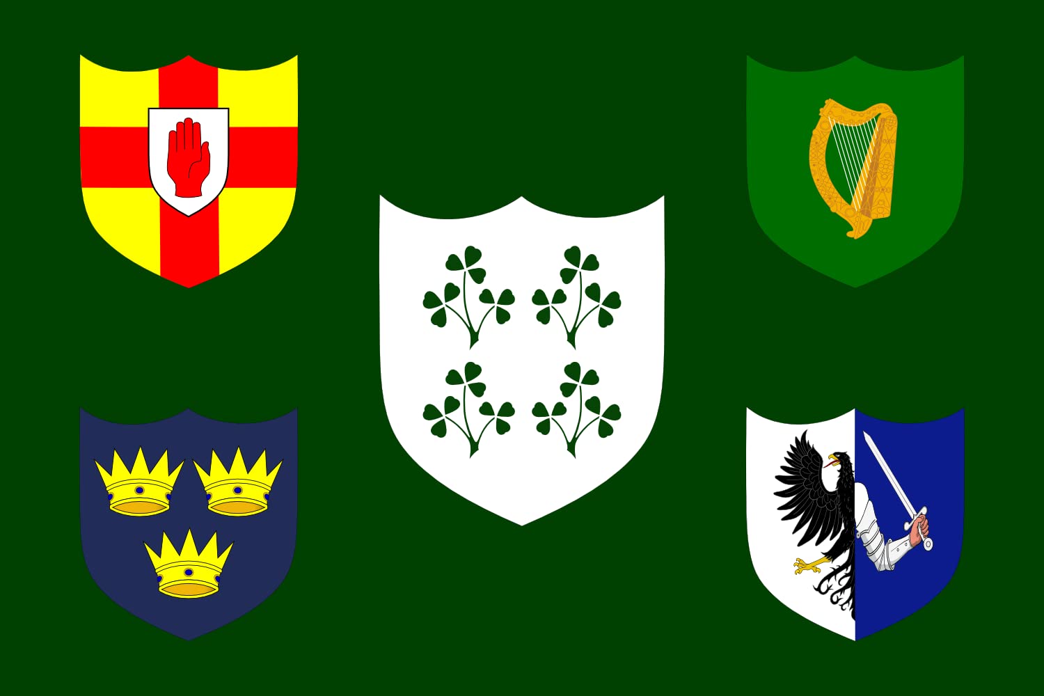 Drapeau Large Rugby Four Provinces cadeau idéal pour supporter