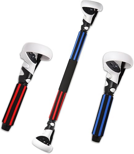 VR Long Arms Sticks Handle Attachments for MetaOculus Quest 2 Extension Grips for Playing Beat Saber Game,Gorilla Tag and Supernatural Training