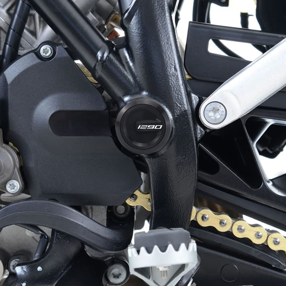 For KTM 1290 Super Adventure 2015-2022 1290 Super Duke R 2014-2022 Frame Hole Cover Caps Plug Decorative Frame Cap Motorcycle Accessories (Black)