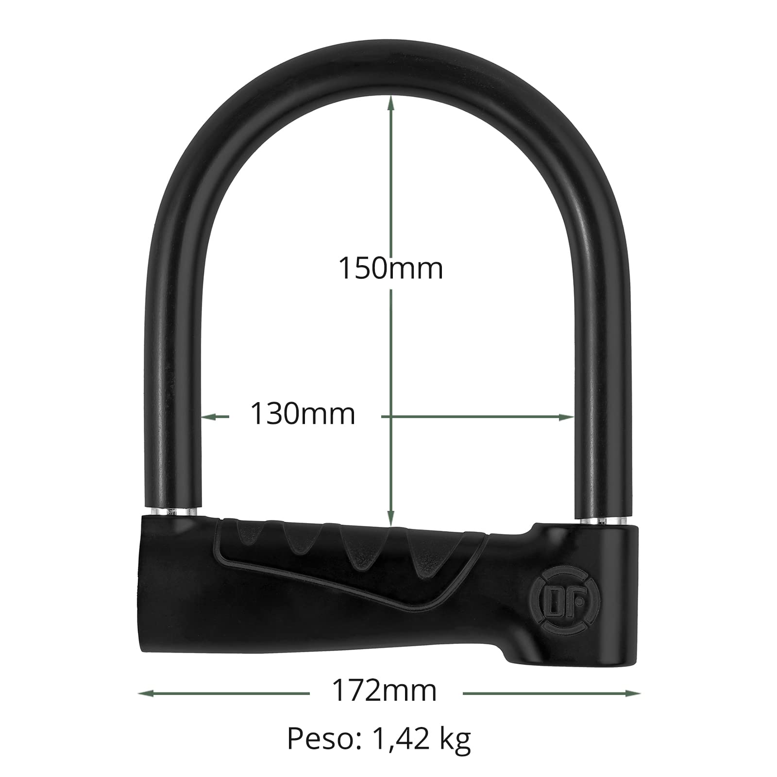 EYPINS Lucchetto a U con 110dB Allarme Resiste a 20 Tonnellate di Cesoie Idrauliche Antifurto e Allarme Impermeabile,con Chiave e Batteria per Bici, Scooter, Moto