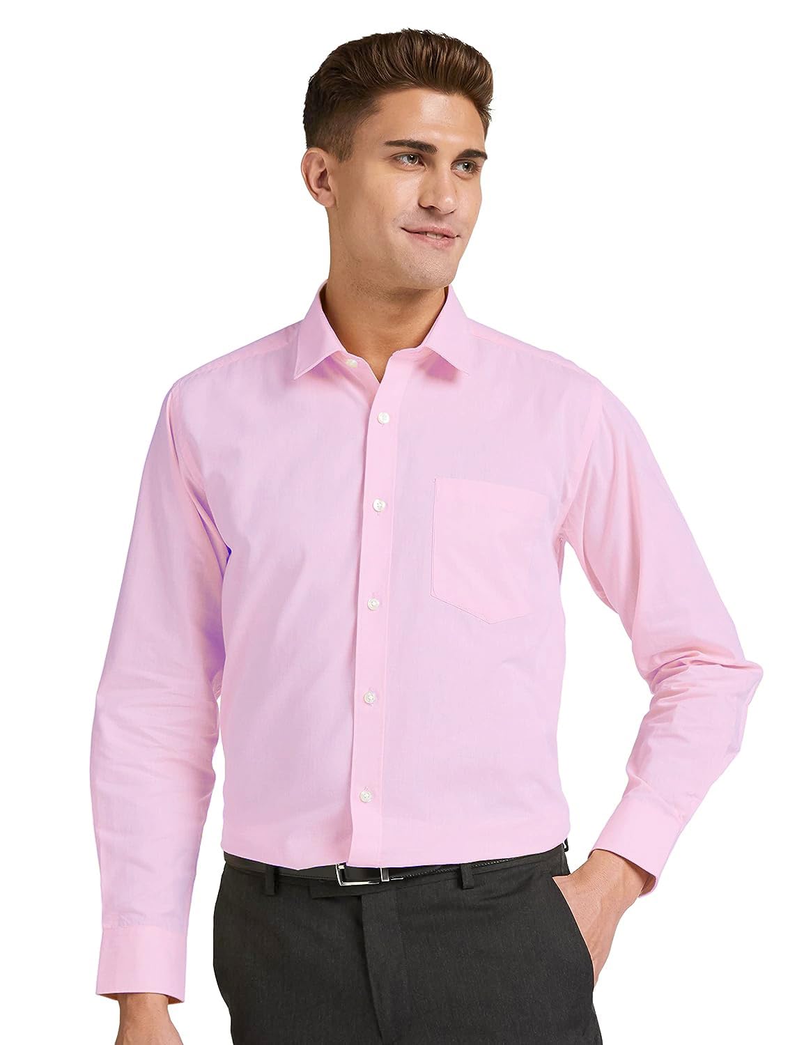 DressBerry Cotton Casual Shirts for Men's | Men Stylish Shirt | Men's Regular Fit | Men Formal Lightweight Button Down Shirts | Men's Solid Slim Fit | Men Summer Tops with Pocket Shirts in neutral
