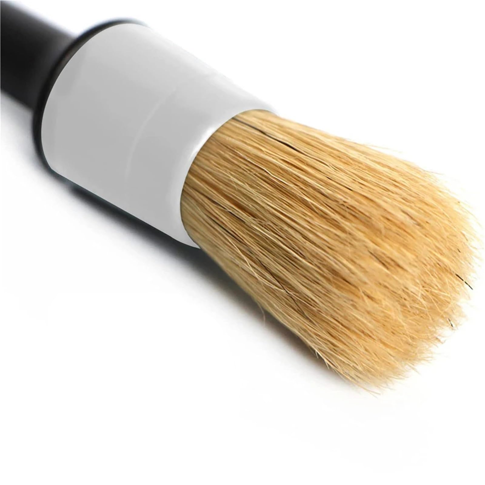 3-piece Set Of Pig Bristle Car Cleaning Brushes, Interior And Exterior Detail, Dashboard Gap Tools, Detailing(21cm)