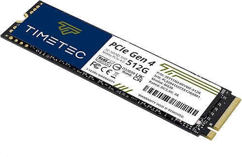 Miniatura 9 de Timetec Disipador de calor PCIe 4.0 de 1 TB para juegos NVMe PCIe Gen4x4 M.2 2280 3D NAND TLC 1000TBW SLC caché velocidad de lecturaescritura de