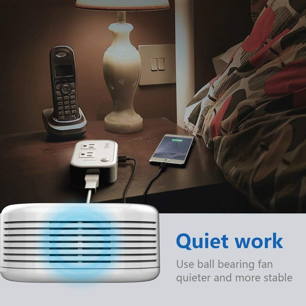 FOVAL Power Step Down 220V to 110V Voltage Converter with 4-Port USB International Power Travel Adapter in China UK European Italy Asia etc, More Than 150 Countries Over The World : Electronics