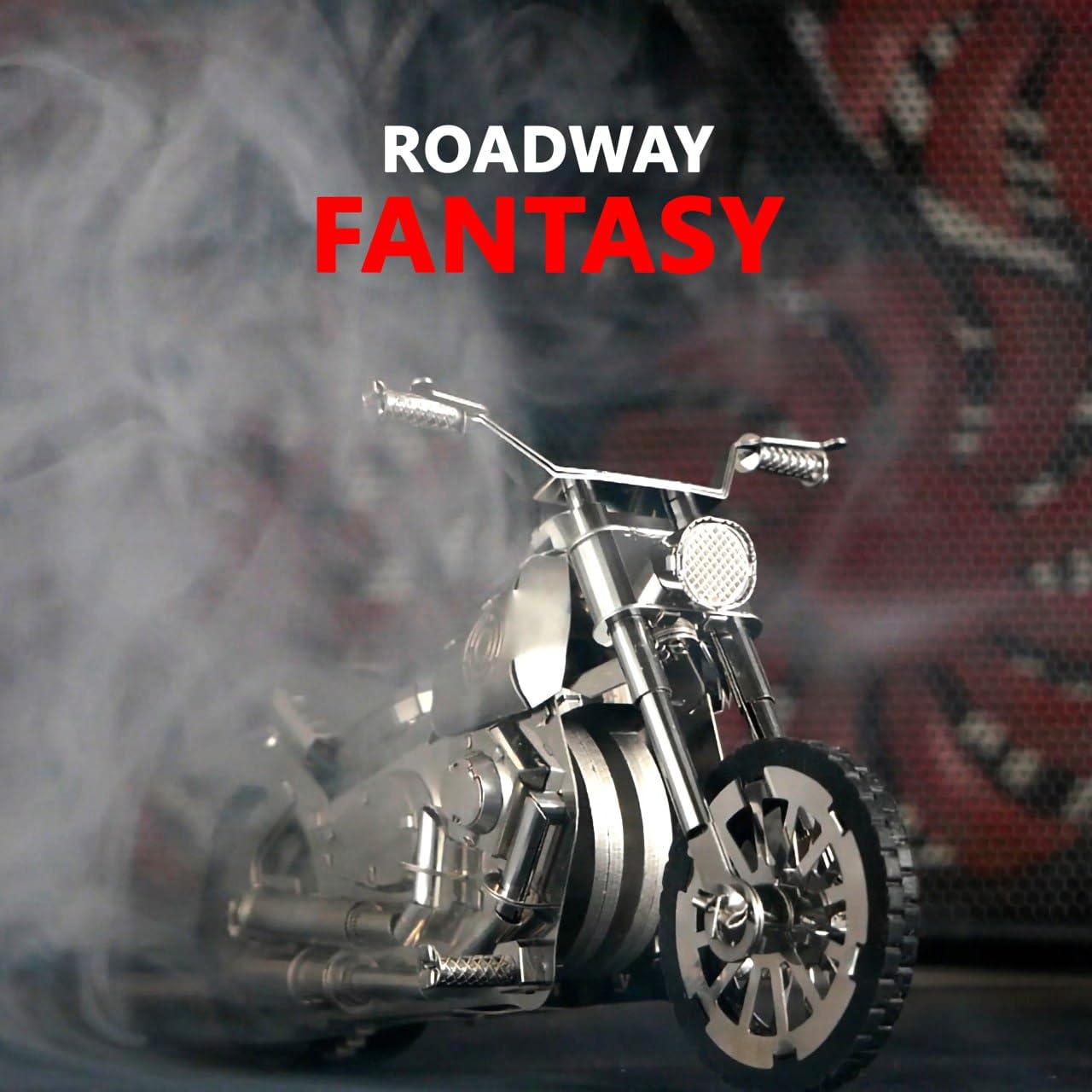 METAL-TIME Roadway Fantasy Motorcycle, modèle de moto, artisanat de construction de puzzle 3D, figurine de collection, construction de bricolage en acier inoxydable avec boîte à outils, 155 pièces.