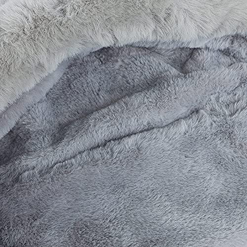 Image of Kids Winter Hat Scarf Mittens 3 in 1 Faux Fur Hat Hooded Scarf Earflap Cap Neck Warmer Fuzzy Hoodie Ski Snow Cap Gloves Set