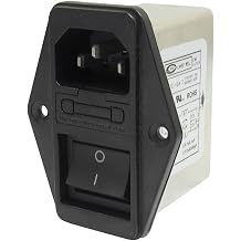 Sourcingmap A13031400ux0389 Solder Lug Terminals IEC 320 C14 EMI Filter, Boat Switch, Fuse Holder