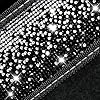 CAR PASS Bling Car Mats Shining Diamond Carpet Crystal Rhinestone Sparkly Glitter Floor Mats with Anti-Slip PVC Pad Universal Fit Automotive SUV,Sedan,Van,4pcs for Girl Women, Black Sliver Diamond #5