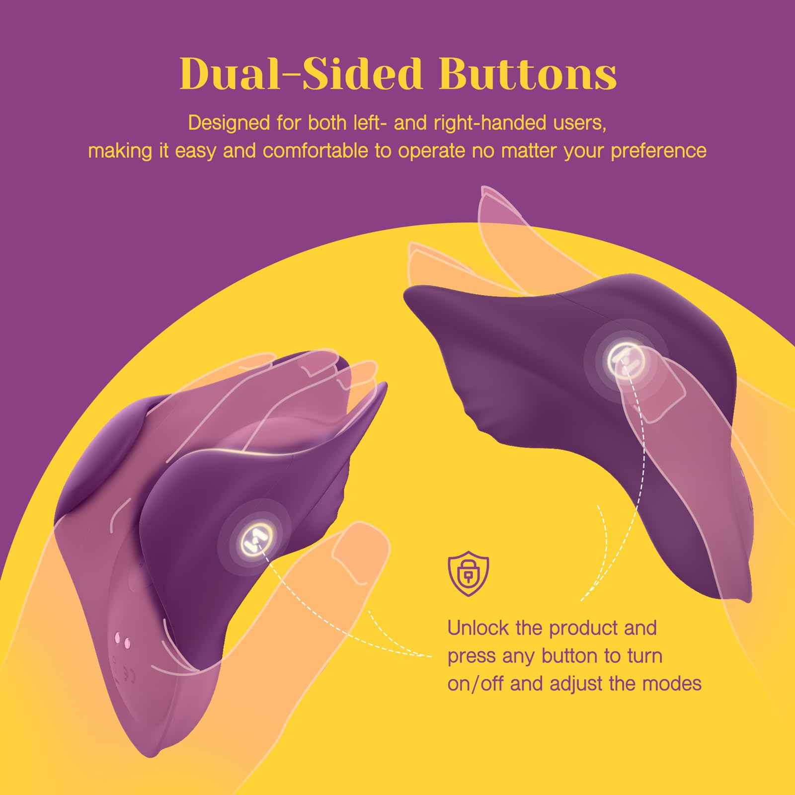 Tracy's Dog Vibrators Sex Toys, Lay-On Palm Vibrator for Women, Nipple & Clitoral Stimulator with 7 Vibrating Modes, Discreet & Waterproof Mini Bullet Adult Sex Toy for Solo & Partner, Pockety: Imperial Purple