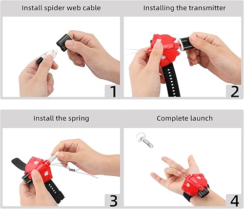 Miniatura 6 de Web Launcher - Juguete de tiradores de cuerda, gadgets geniales con sensor de luz magnética, papel de superhéroe de seda real, juguetes divertidos