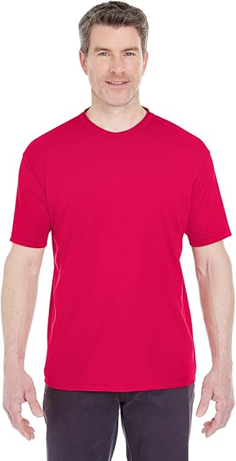 UltraClub Mens Cool & Dry Sport Performance Interlock T-Shirt 5XL RED