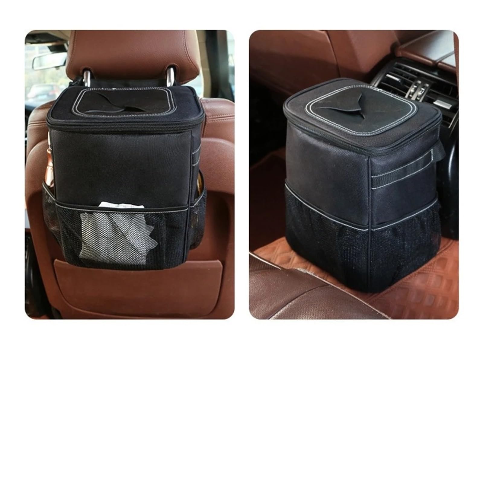 Poubelle De Voiture Poubelle Voiture Pliable Étanche Universelle Portable Polyvalente Stockage Sac Suspendu Organisateur Véhicule Poubelles Automobile(B Car Trash)