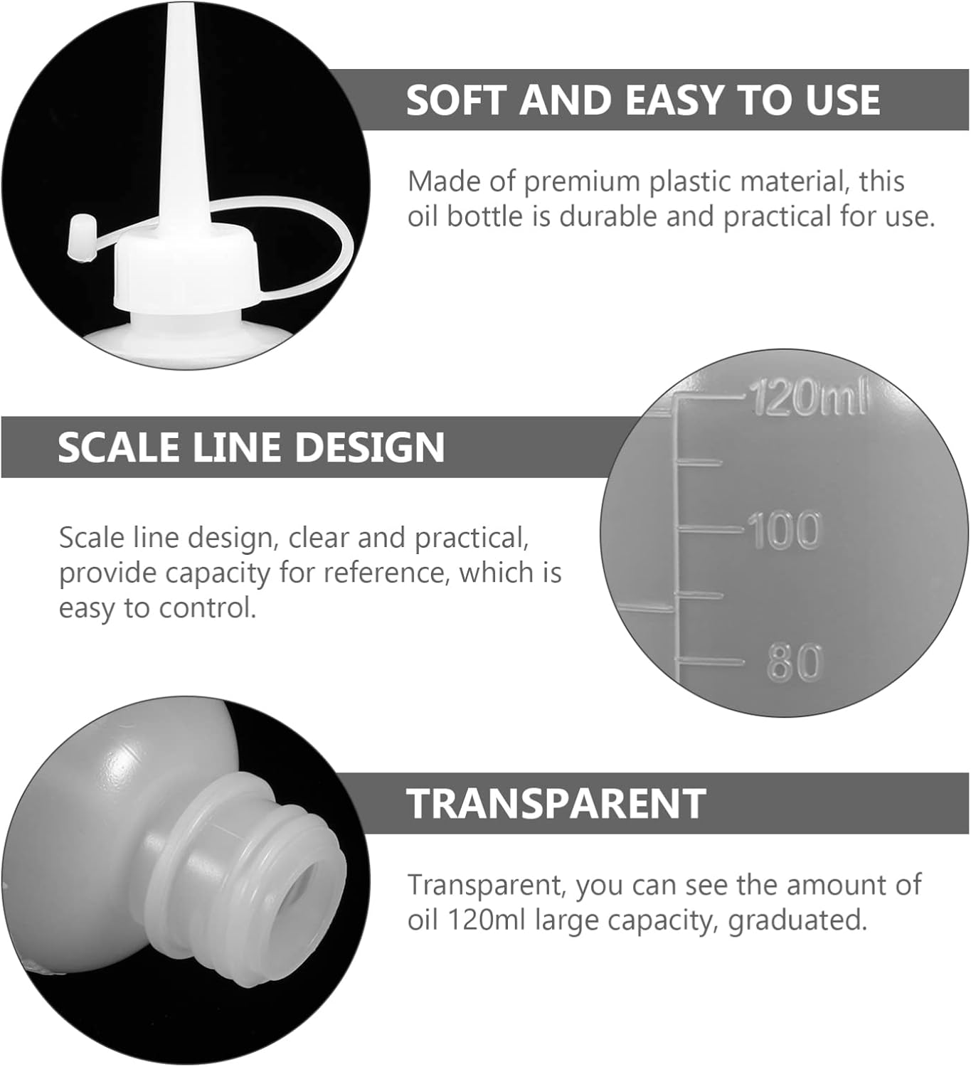 EXCEART 10pcs Pointed Nozzle Oil Bottles Leakproof Oil Dispenser for Sewing Machines and More and Convenient Precision Control