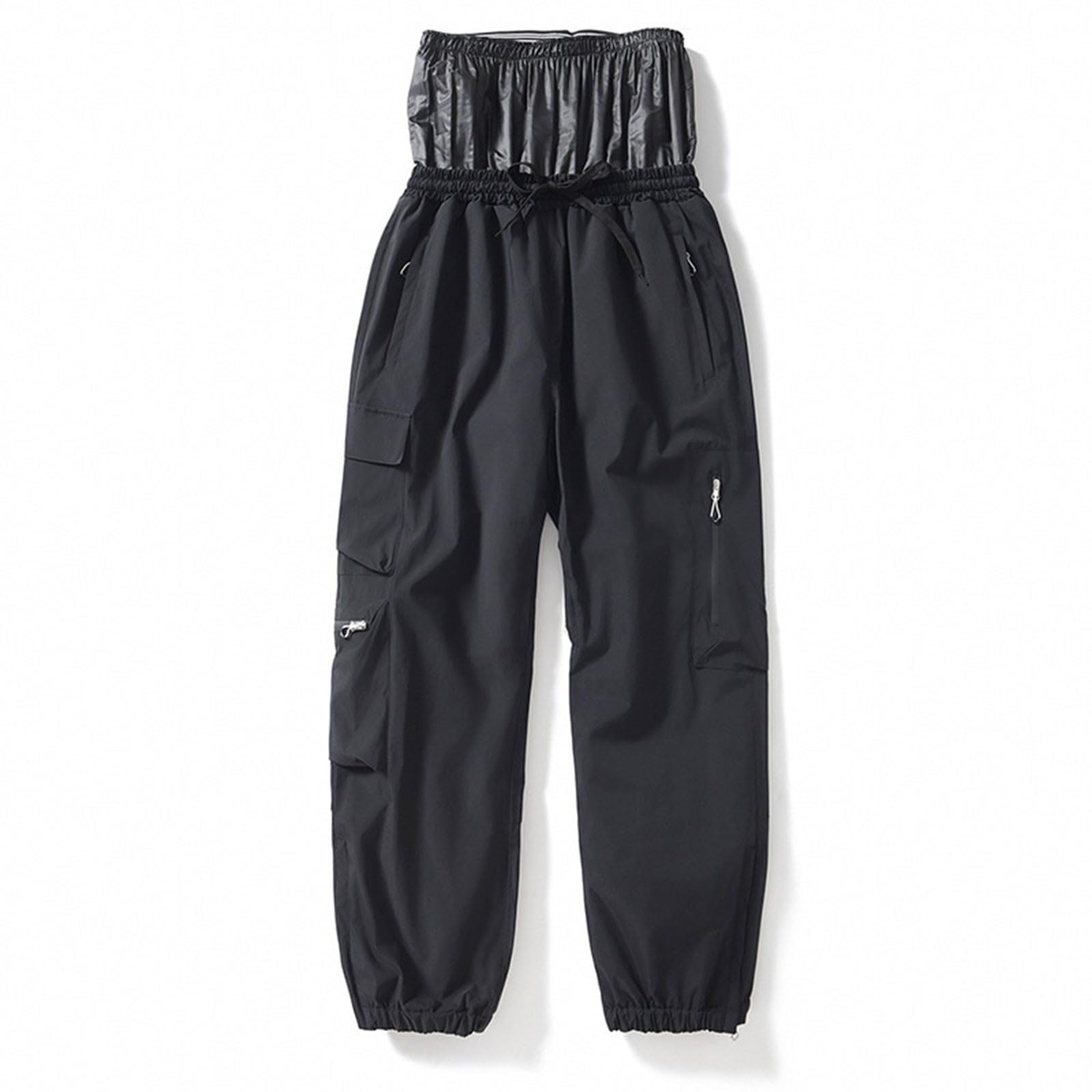 Snowboardhose Damen Herren Baggy Wasserdicht Mit Gummibund Skihose Damen Herren Lang Winter Dicke Warm Schneehose Herren Damen Atmungsaktiv Outdoor Thermo Gummizug Ski Hosen für Männer Frauen