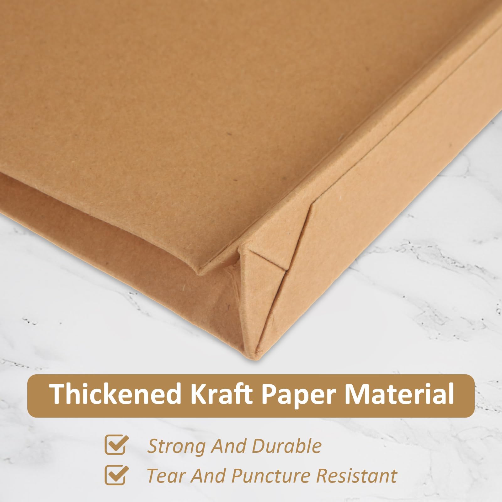 Confezione da 75 buste per catalogo autosigillanti, in carta kraft marrone, con grande chiusura, 12,7 kg, buste di carta pesante per casa, ufficio, affari