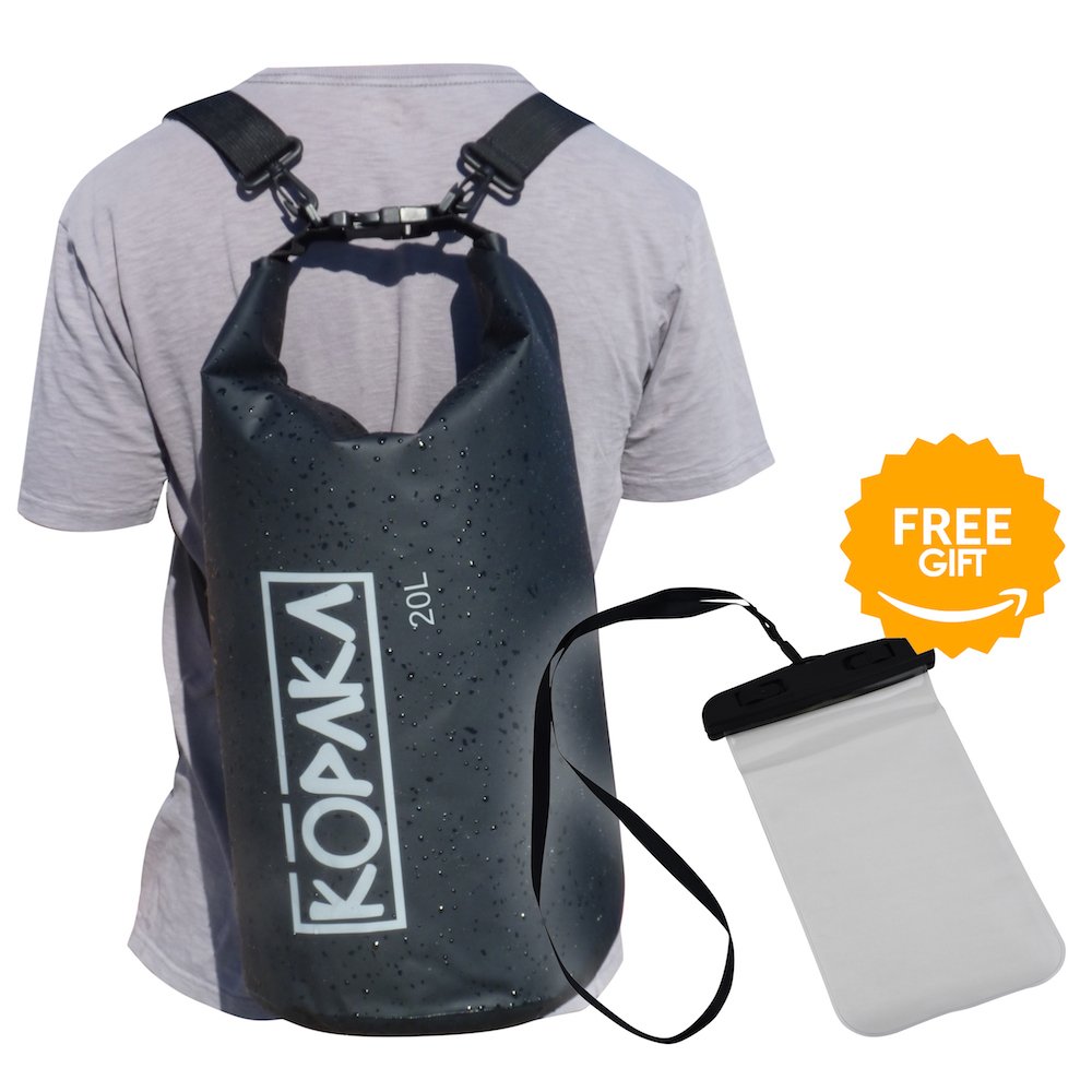 Kopaka Waterproof Dry Bag Backpack Lightweight Sports, Adventure Travel Bag with 2 Shoulder Straps