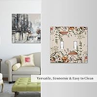 Vista 31 de Placa de pared dúplex de receptáculo de dispositivo de 1 gang de madera envejecida blanca gris con veta de tablón, cubierta de enchufe eléctrico