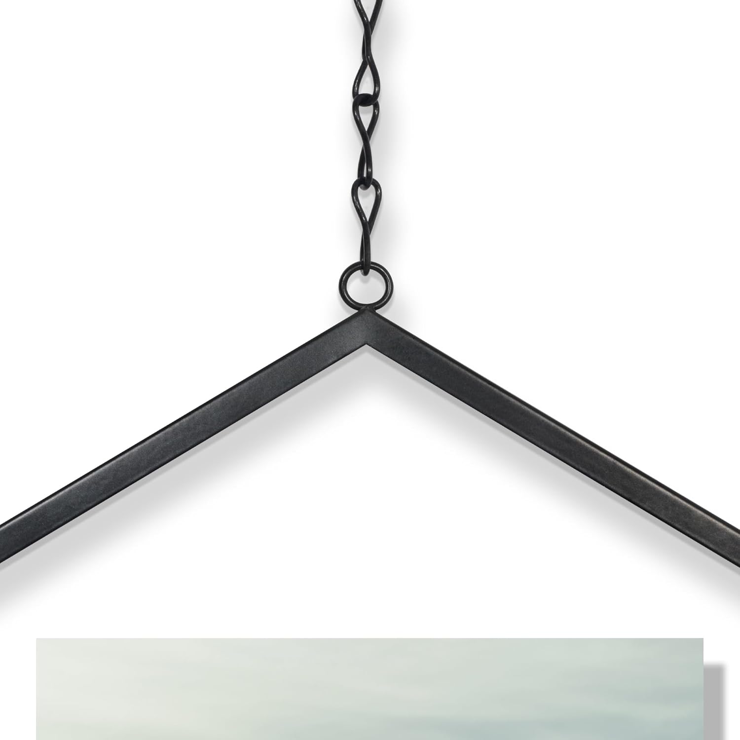 Americanflat Metal Floating Frame with Chain - Set of 3 - Use as 8x10 or 5x7 Frame - Pressed Flower Display for Wall Decor - Elegant Black Molding with Shatter-Resistant Glass