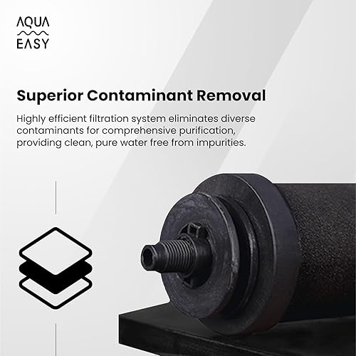 Miniatura 8 de AquaEasy Go Dispensador de filtro de agua de acero inoxidable de 50 tazas, capacidad extragrande, potente filtración rápida del 99%, dura 250