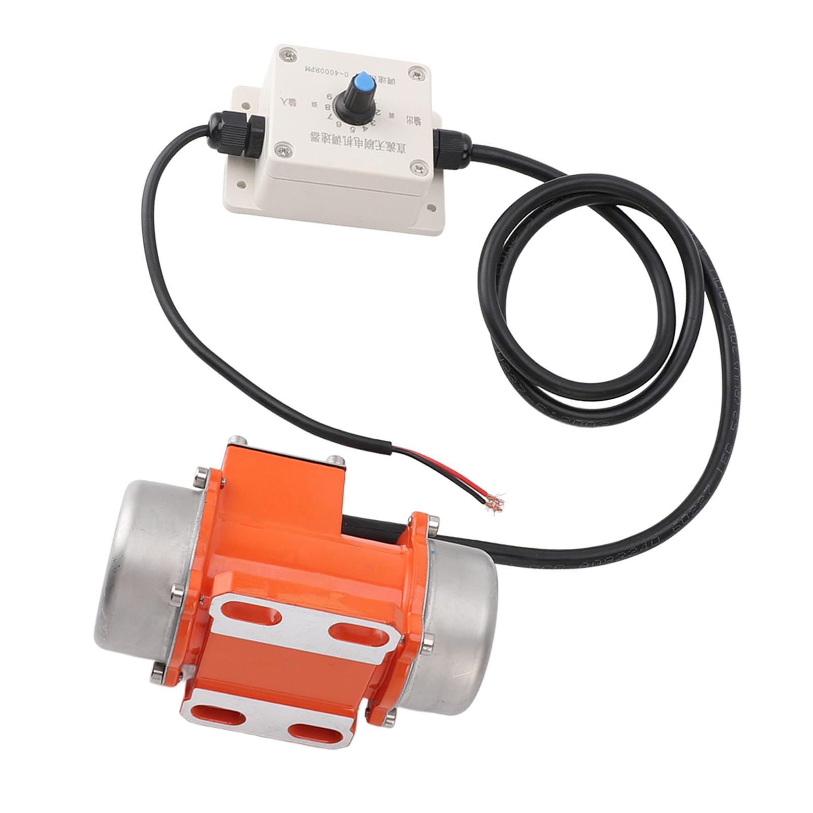 Motor de vibración de 12V Aluminio Aleación de aluminio 4000 rpm Velocidad ajustable Vibrador de concreto de CC sin escobillas para equipos Construcción de minería (15W)