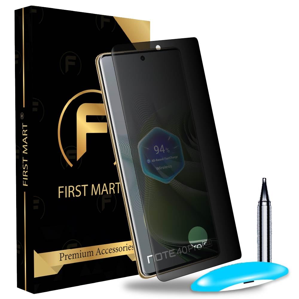 FIRST MART Military-Grade Privacy Tempered Glass for Infinix Note 40 Pro - 9H Hardness, Edge to Edge, Bubble-Free, Anti-Spy, Anti Peeping [1 Pack]-image-11