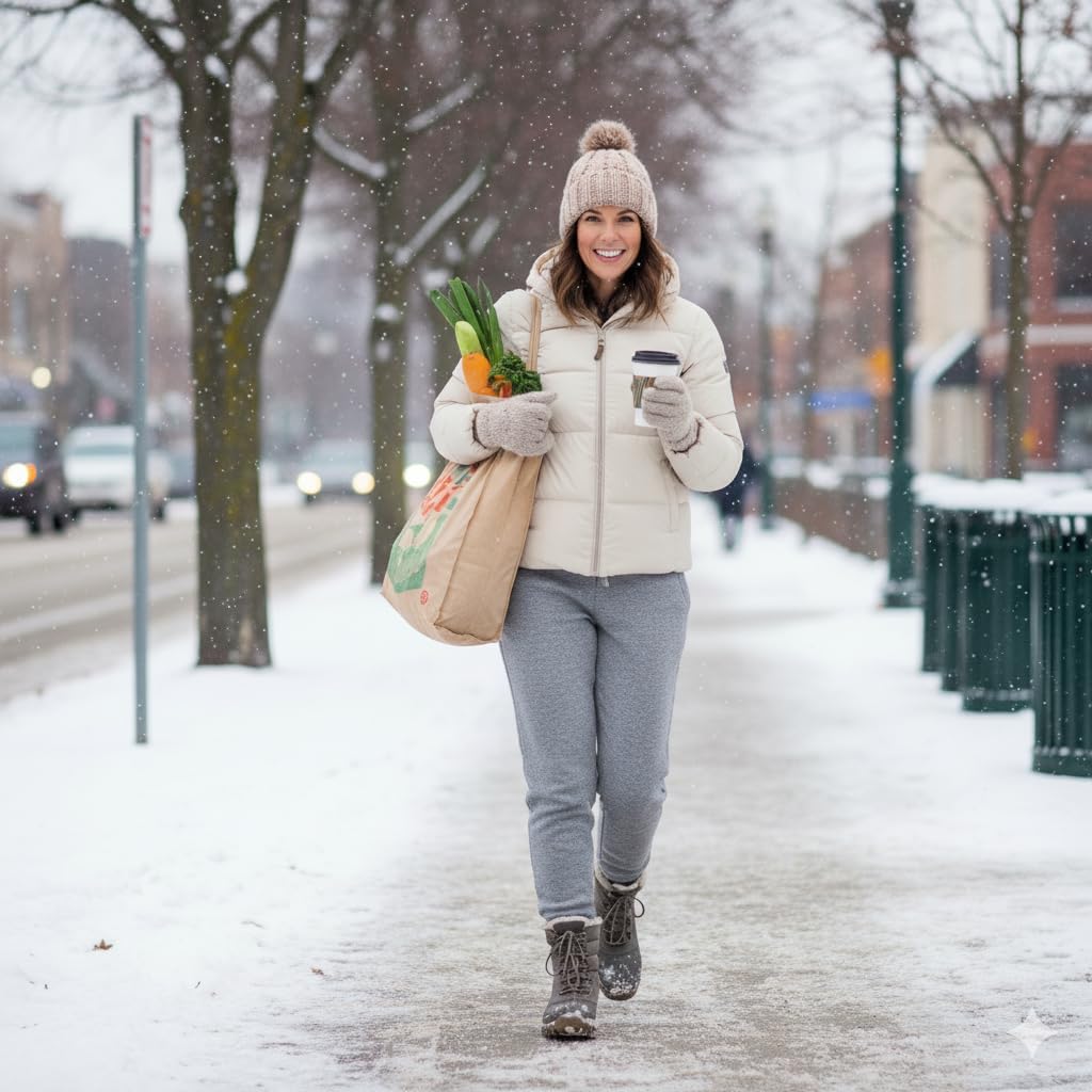 Fleece Lined Joggers for Women-Winter Thermal Women's Sweatpants Thick High Waisted Ski Hiking Running Pants S-2XL - Image 2