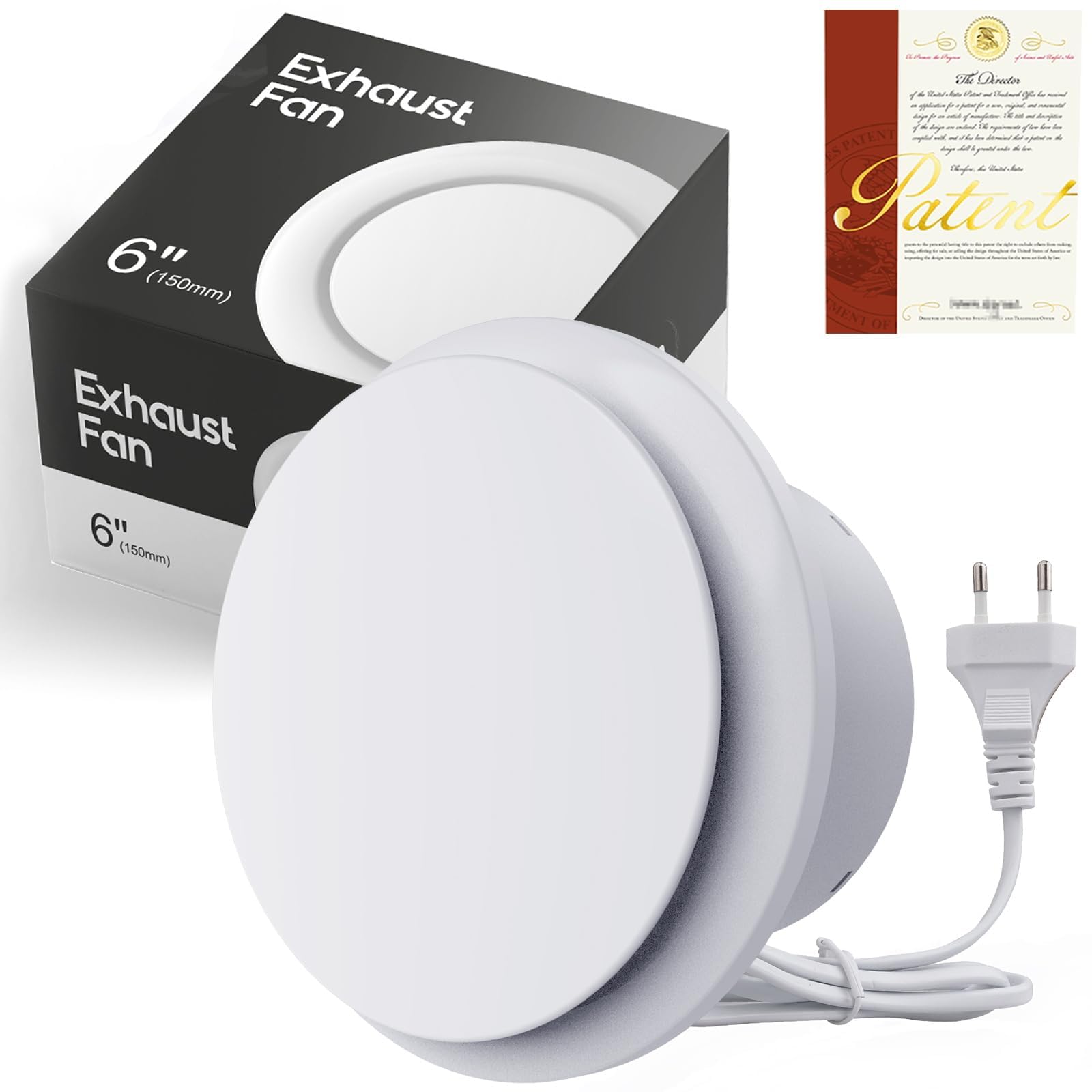 Hon&Guan 150 Mm, 587 M³/h Ventilatore Tubolare Regolabile, Ventilatore Di Scarico Con Spina, Regolatore Di Aggiornamento, Ventilatore Di Canale Per