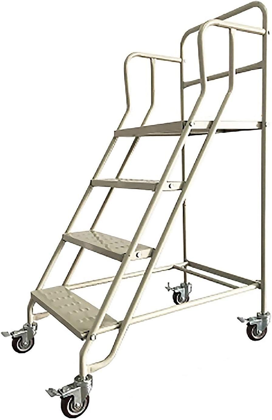GWXSST Telescopic Ladder Supermarket Tally Lift Platform Ladder Warehouse tally climber Household ladder lifting platform Pick up movement With brake and wheel