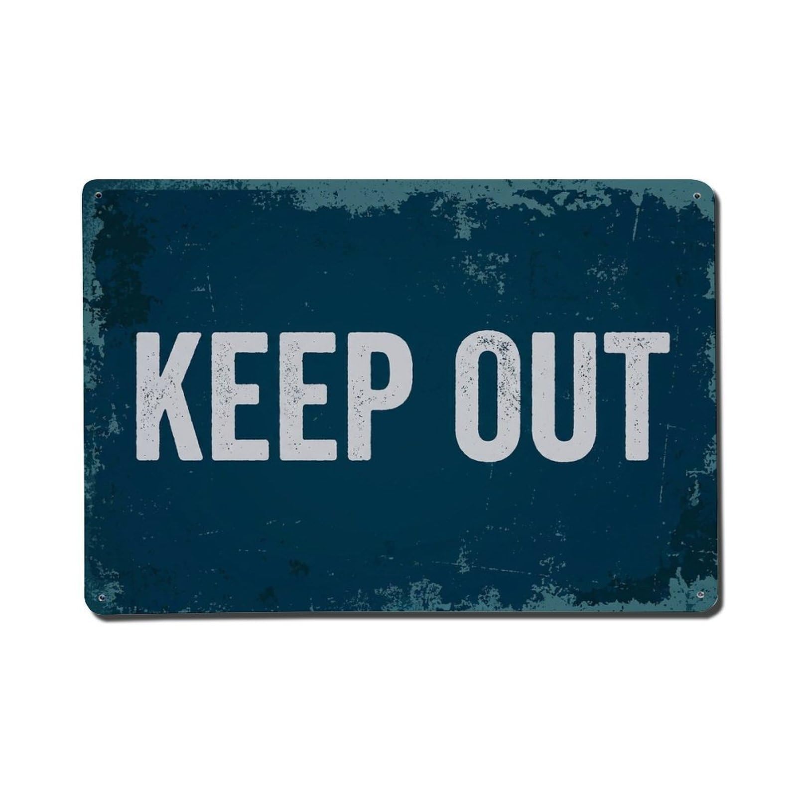Vintage Keep Out Metal Tin Sign