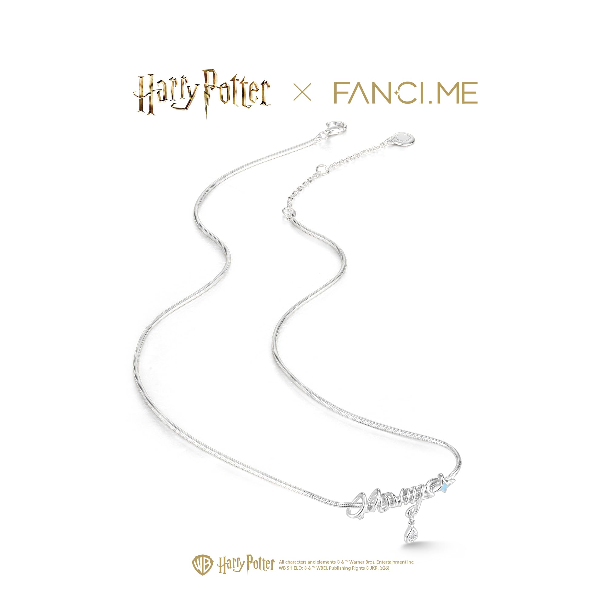 FANCIME Harry Potter x Kollaboration - Always Halskette Armband, Silber, Sterling Silber Schmuckgeschenke für Damen Mädchen